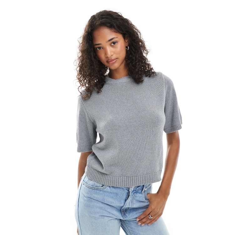 EAPHI COMPACT LOGO KNIT CARDIGAN gray eaphi COMPACT LOGO KNIT