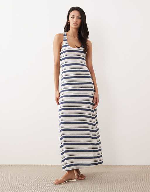 jersey knit dresses Women's Perfectly Framed Green Contrast Trim Sleeveless Maxi Dress | Color: Kelly Green | Size: L stretchy jersey knit fabric and features a sleeveless design with a classic round neckline ASOS Design - Knit Jersey