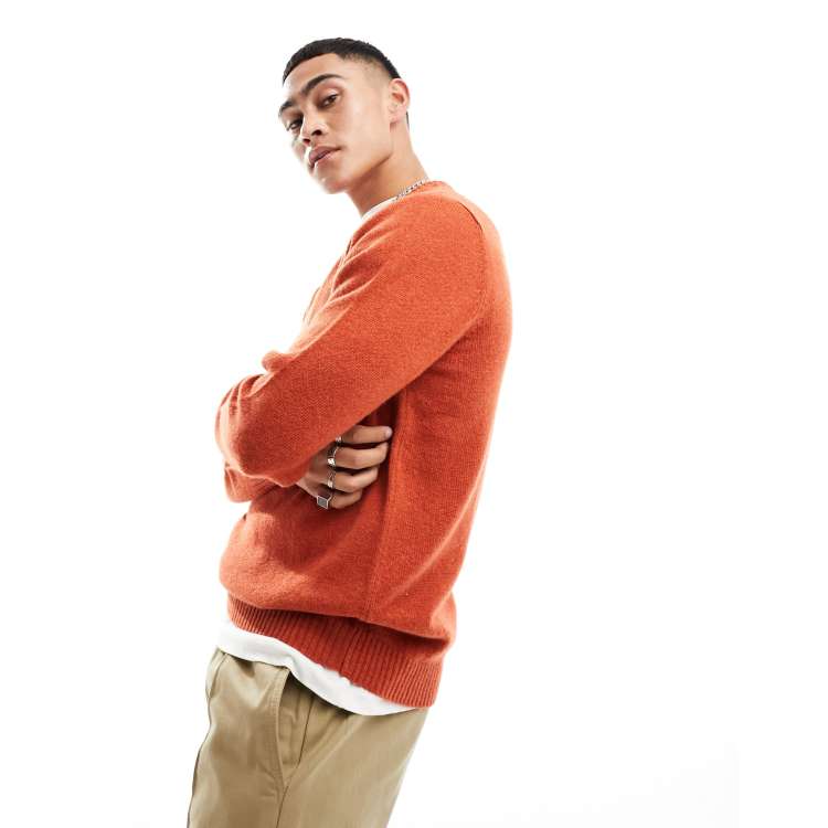 Orange crew neck online sweater