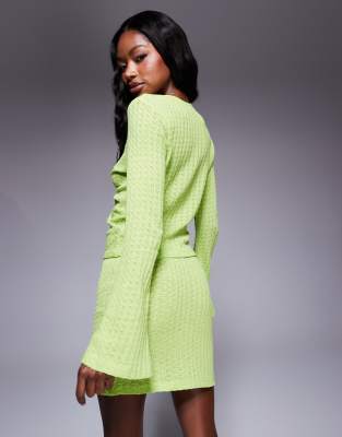 Asos Design Knit Long Sleeve Top With Hardware Detail
