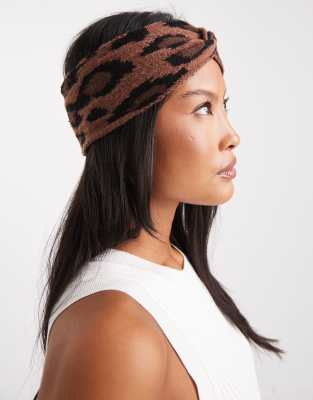 Asos Design Knit Loop Up Headband In Multi