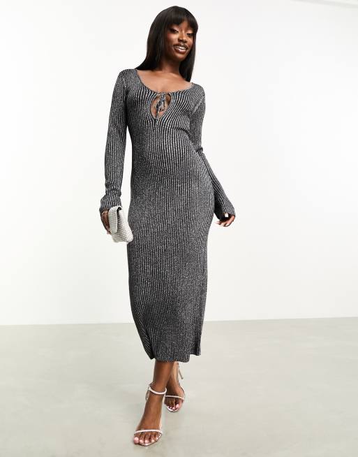 gold glitter knit dress 13788