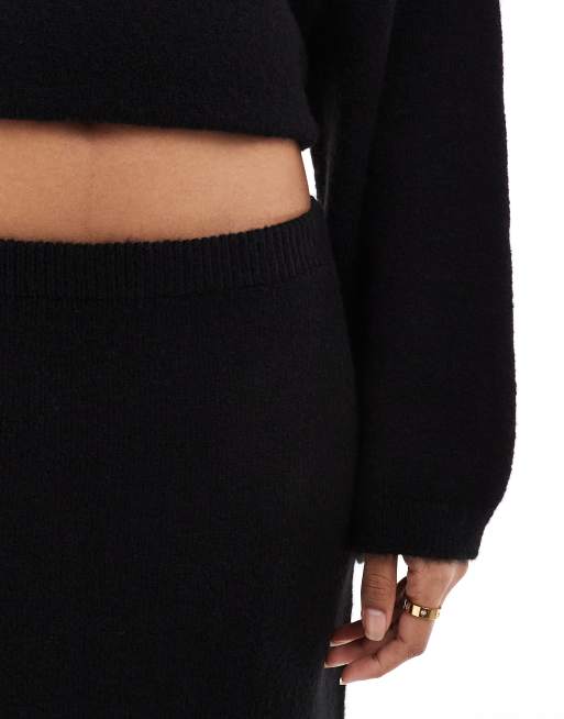 ASOS DESIGN knit maxi skirt in black - part of a set | ASOS