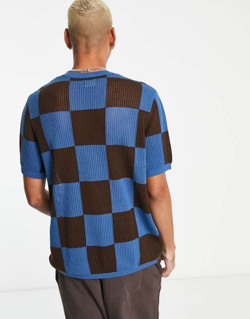 Checkered print hot sale shirt