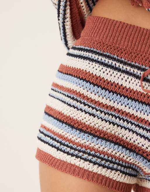 ASOS DESIGN - Short court d'ensemble en maille - Multicolore