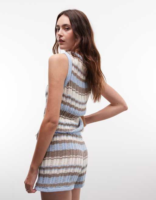 ASOS DESIGN knit micro shorts in stripes - part of a set, 5 of 5