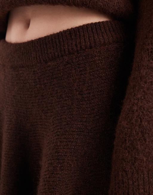ASOS DESIGN knit mini skirt in brown - part of a set, 4 of 5