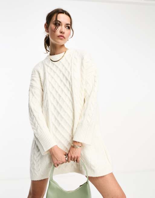 Cream cable hot sale knit dress