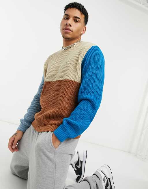 Asos color block shop sweater