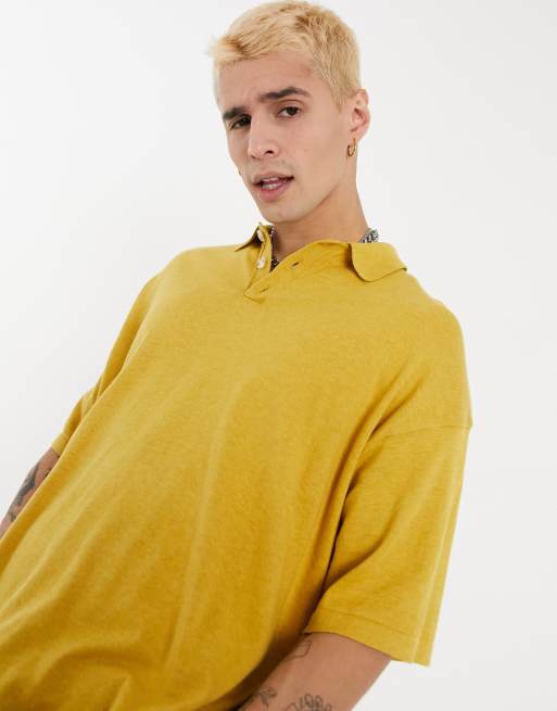 ASOS Oversized T-shirt in Yellow for Men