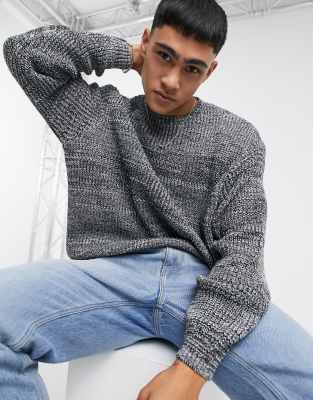 oversized grey knitted jumper
