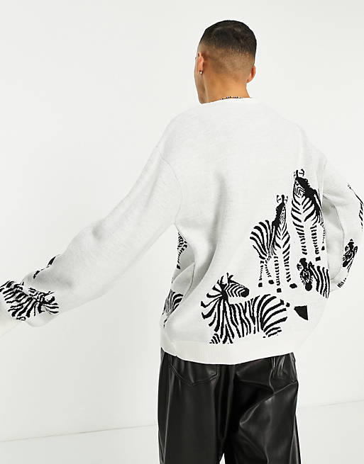 Pullover ZEBRA Braun\/Mokka One Size Mode Pullover Oversized Pullover 