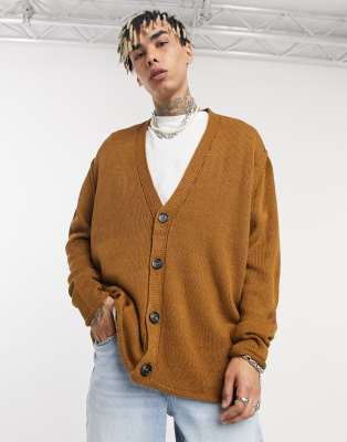 asos orange cardigan