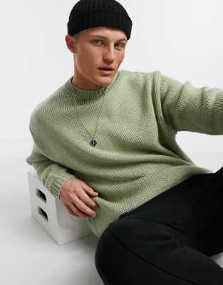 olive green knit jumper