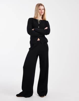 Asos Design Knit Pants In Black