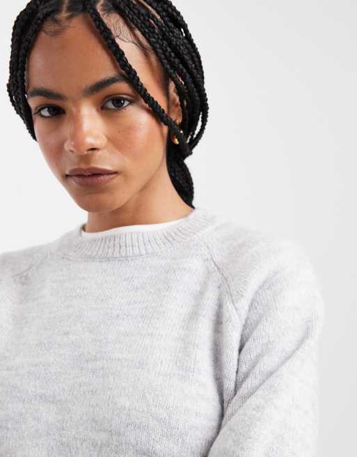 ASOS DESIGN knit raglan sweater in gray - part of a set | ASOS