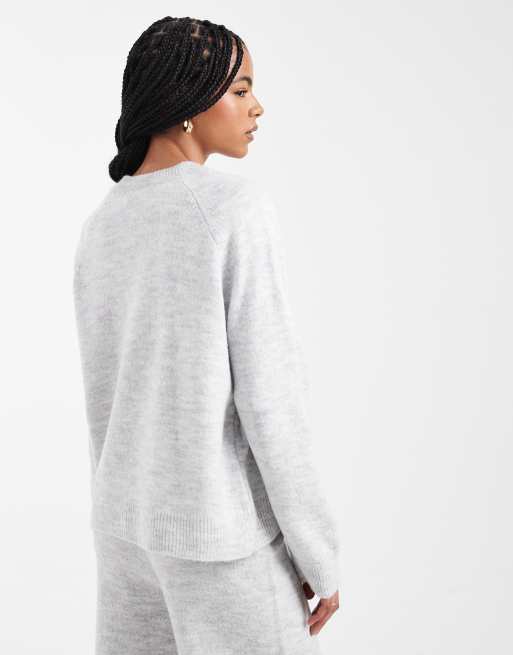 ASOS DESIGN knit raglan sweater in gray - part of a set | ASOS
