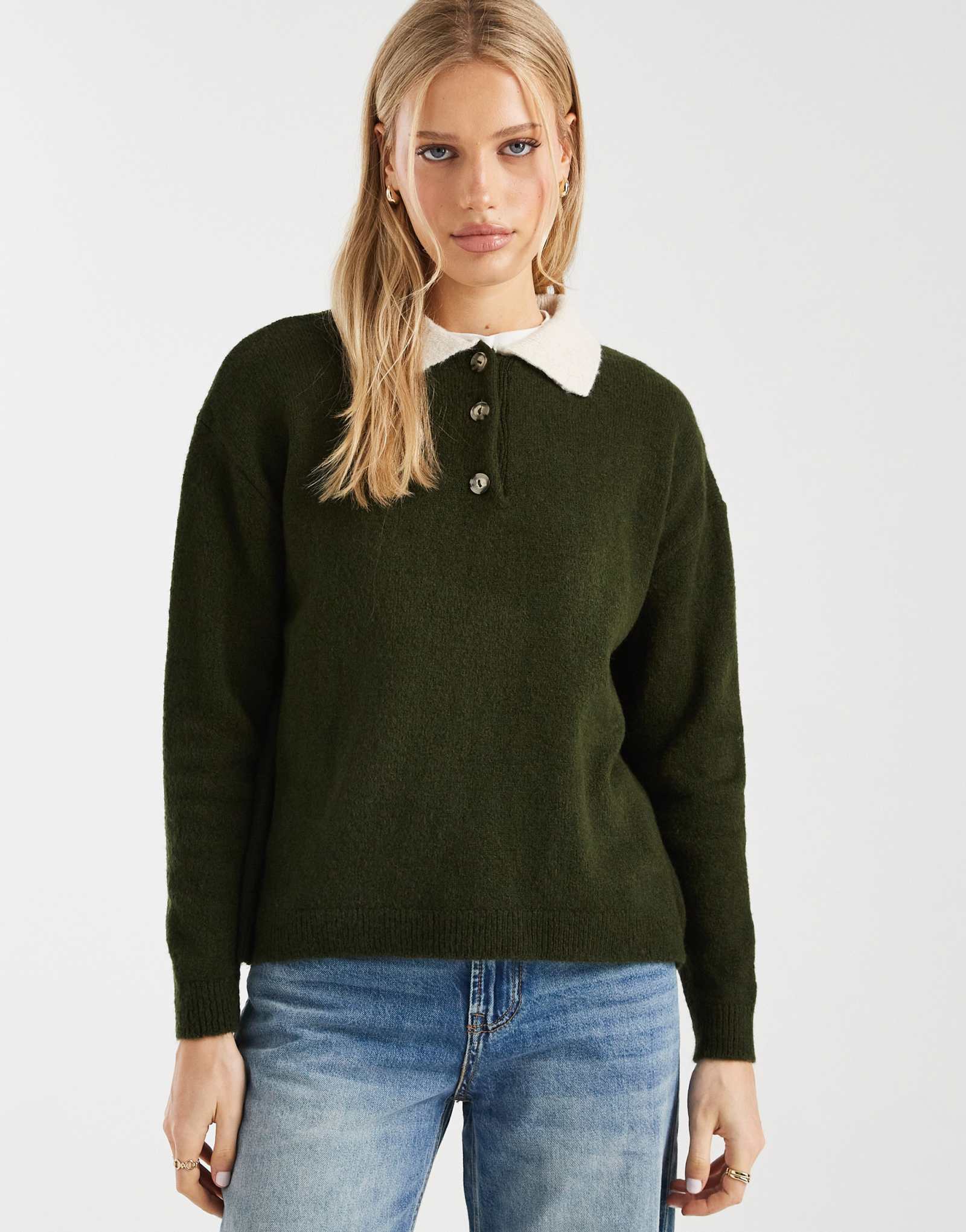 Дизайнерский трикотажный топ для регби от ASOS зеленого цвета хаки