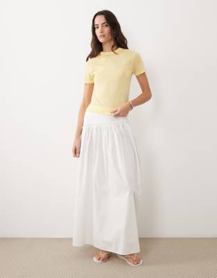 Asos Design Knit Sheer T-shirt In Yellow