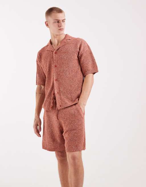 ASOS DESIGN knit shorts in rust twist - part of a set, 2 of 5