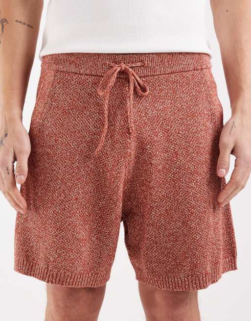 ASOS DESIGN knit shorts in rust twist - part of a set, 5 of 5