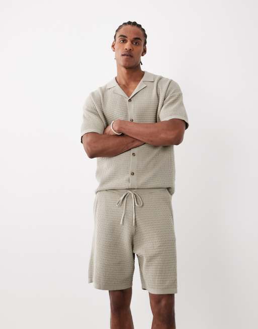 ASOS DESIGN knit shorts in sage green - part of a set, 2 of 5