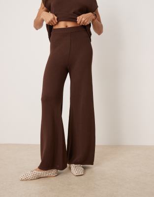 Shop Asos Design Knit Slub Pants