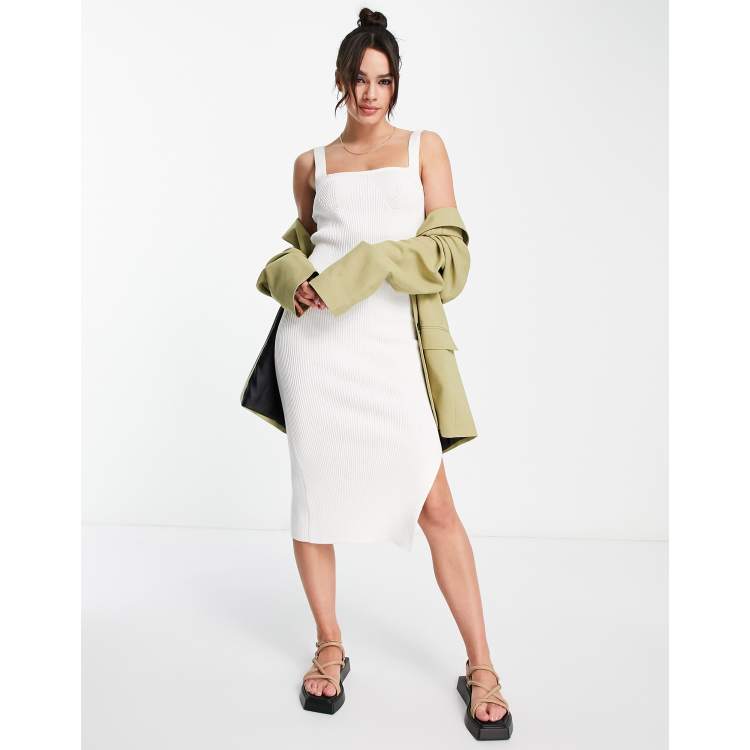 wool knit dress long sleeve Merino wool knitted turtleneck sweater long dress SANA main image 0