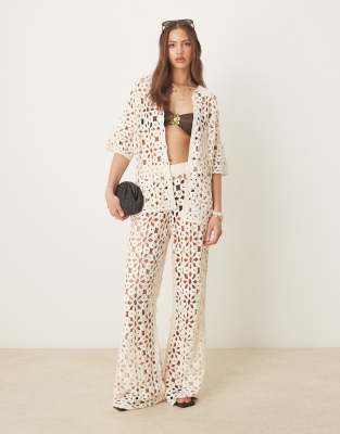 ASOS DESIGN KNIT STITCH COLLAR SHIRT