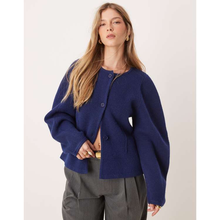 na.e ナエ　Crew Neck Cardigan ASOS DESIGN super oversized boxy fit knit crew neck cardigan in