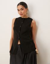 ASOS DESIGN v neck waisted button down midi dress in toast