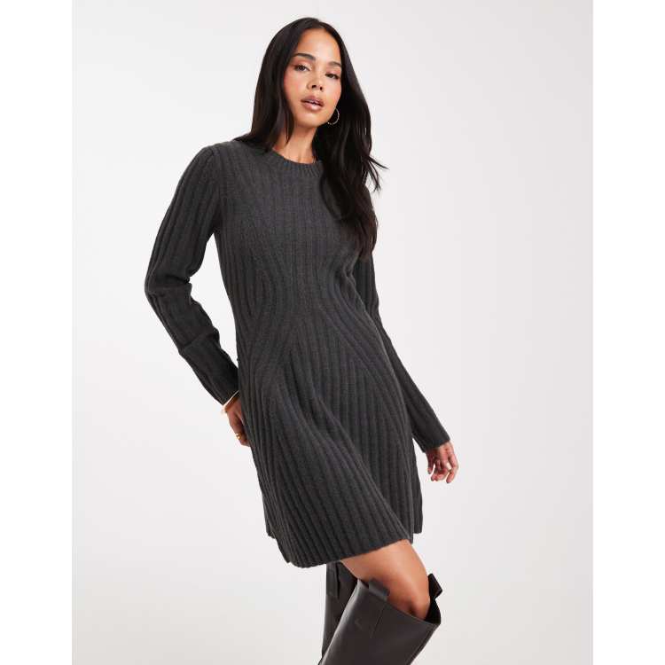 grey structured dress Structured Elegance Dress  shoprych.com