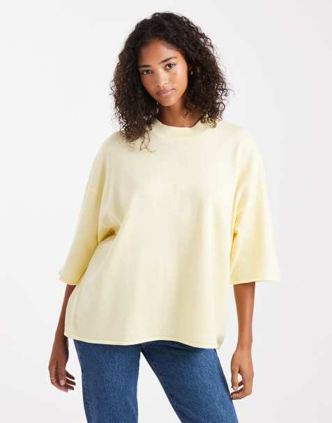 ASOS DESIGN knit structured t-shirt in buttermilk - view 1
