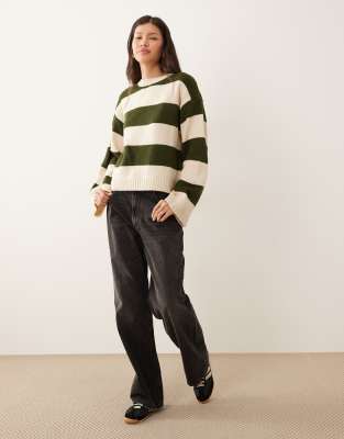 Asos Design Knit Sweater In Multi