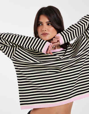 Asos Design Knit Sweater In Multi