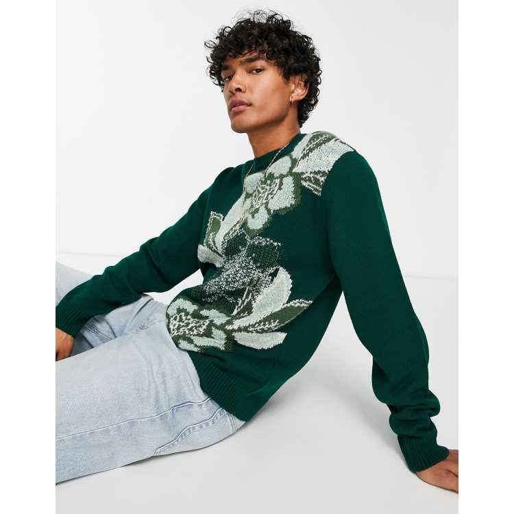 Floral sweater mens sale