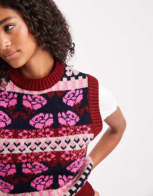 Asos Design Knit Tank In Multi