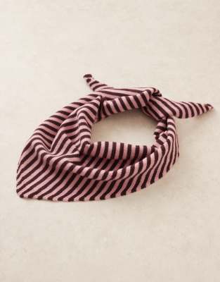 Asos Design Knit Triangle Scarf In Brown