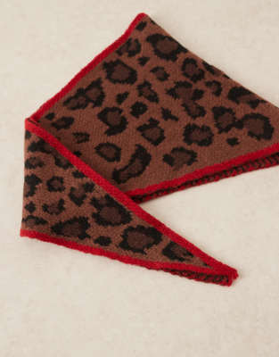 Asos Design Knit Triangle Scarf In Multi