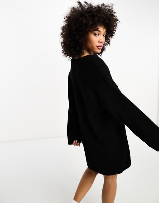 Asos black shop sweater dress