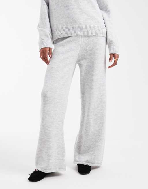 ASOS DESIGN knit wide leg pants in gray - part of a set, 2 of 5