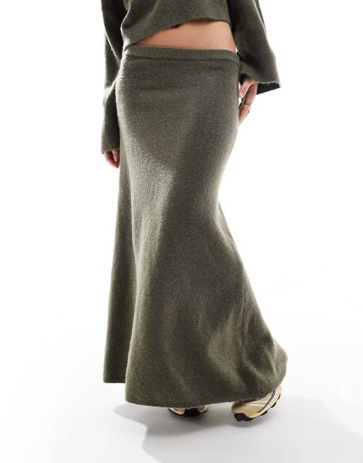 A line khaki skirt best sale