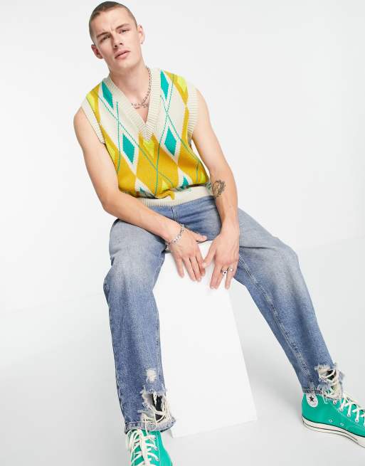 ASOS DESIGN knitted argyle tank, 3 of 4