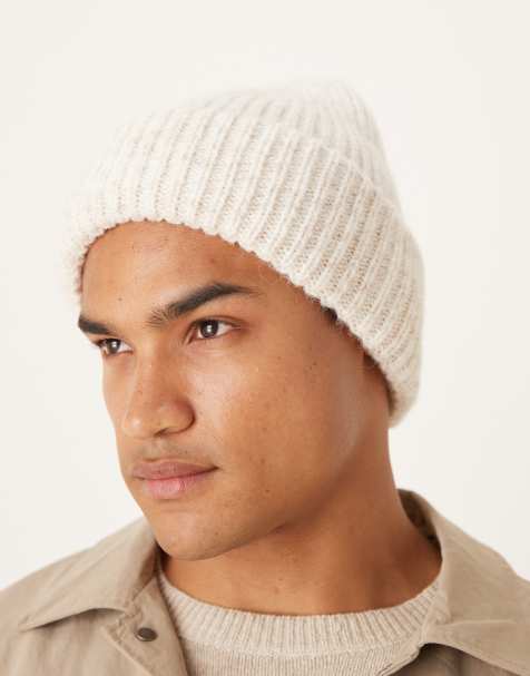 ASOS DESIGN knitted beanie in grey - view 1