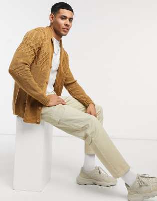 tan shawl cardigan