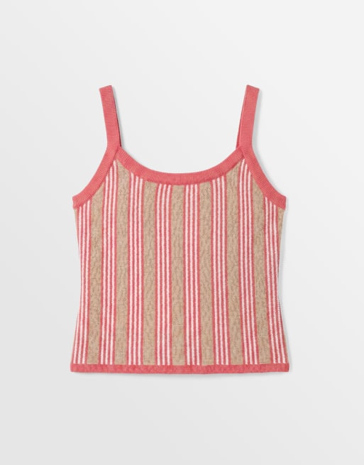 ASOS DESIGN knitted cami top co-ord in multi stripe, 5 of 8