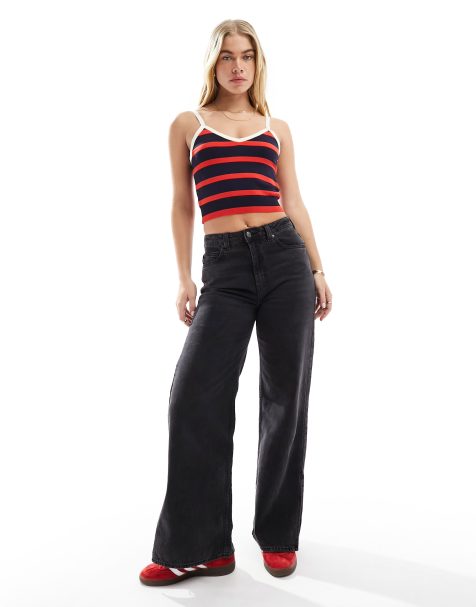 ASOS DESIGN knitted cami top co-ord in stripe - view 1