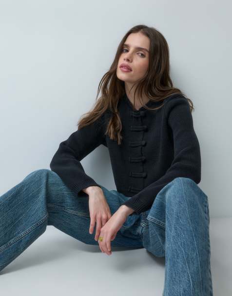 ASOS DESIGN knitted cardigan in black - view 1