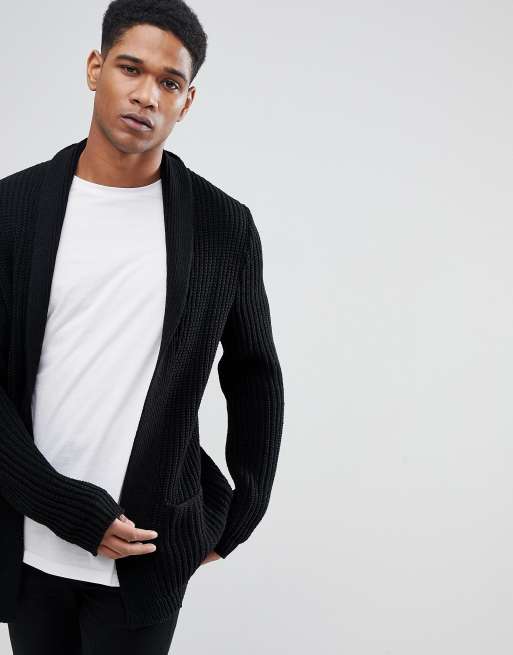 Asos long 2025 black cardigan