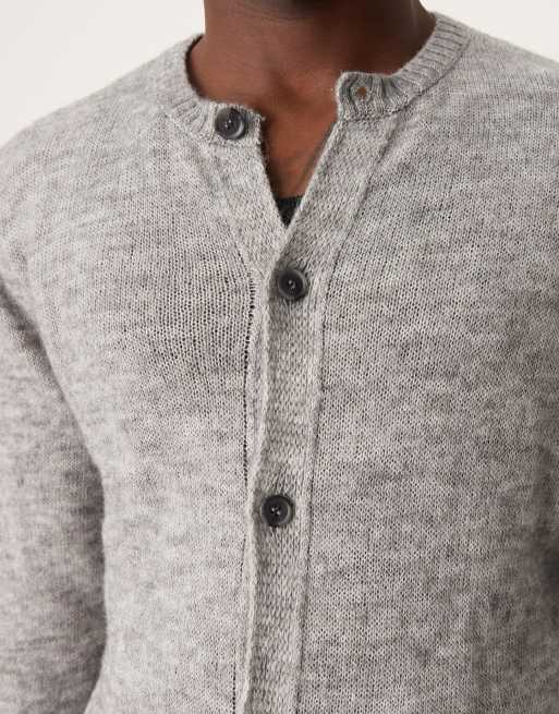 ASOS DESIGN knitted cardigan in grey